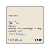 Off-Peak Tui Na Massage